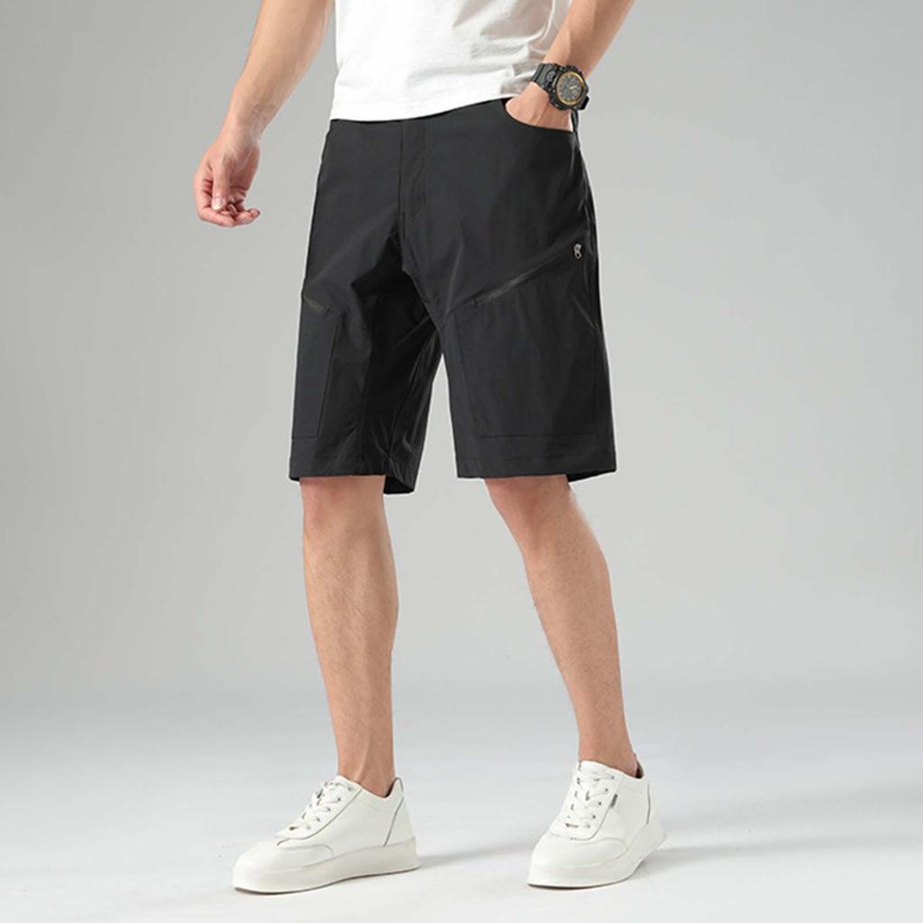 Men's Summer Quick Drying Five Quarter Pants, Loose And Breathable Workwear, Straight Leg Shorts