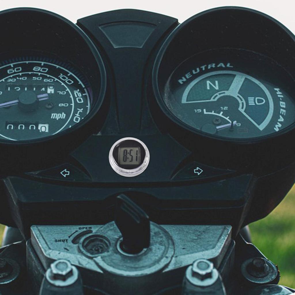 Mini Motorcycle Clock/Stick-on Waterproof Electronic Watch Moto Digital Clock With Stopwatch/For Moto Decoration Accessories