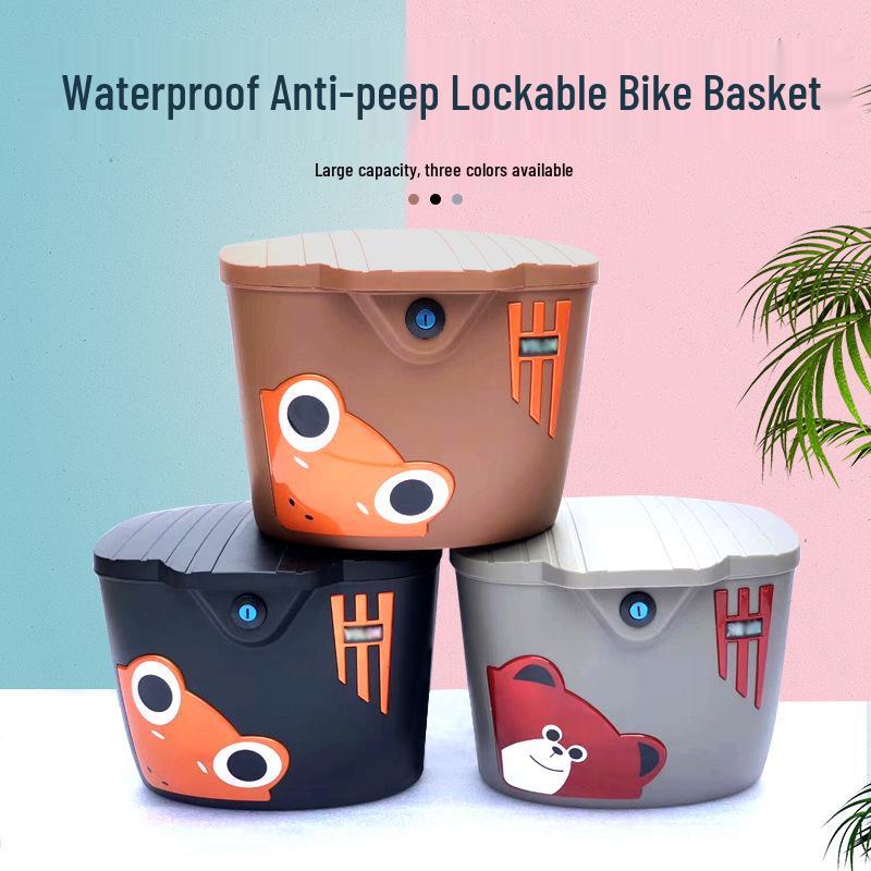 

Waterproof Anti-theft Front Basket with Lock for Electric Bikes & Scooters - Large Capacity Urban Mantis серый/чёрный