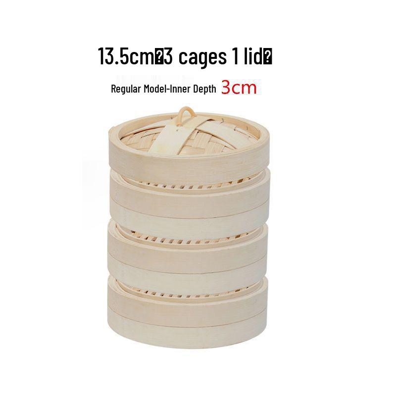 Multi-Layer Bamboo & Stainless Steel Steamer Set: Household & Commercial Use