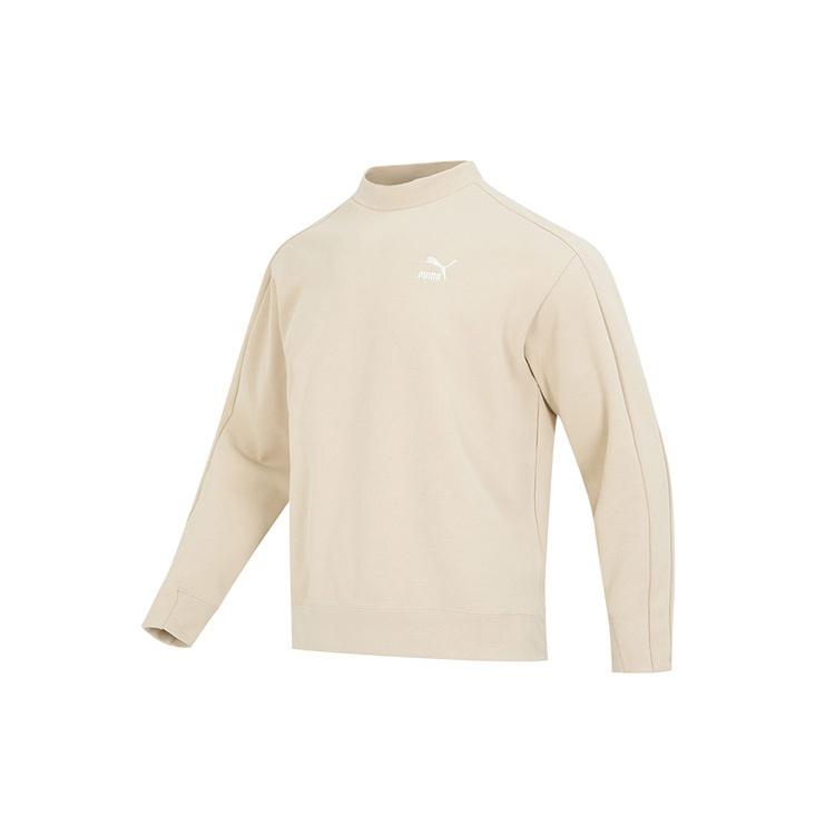 PUMA T7 Mock Neck Crew Dk  Beige  Men s 620605-88 XL