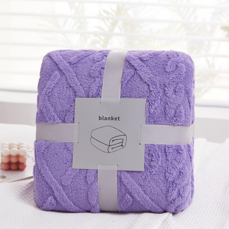 TaoFuu Fleece Blanket Jacquard Nap Office Sofa Dorm Bed