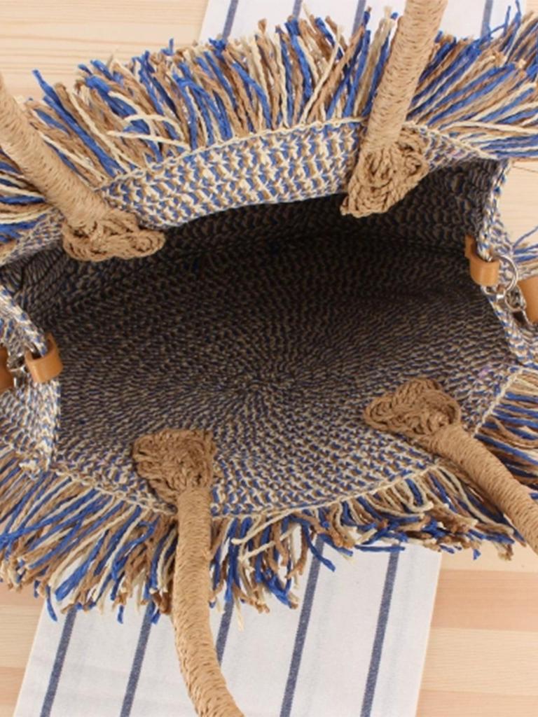 Minimalist Style Handmade Woven Paper Rope Bag - Dual-Use Handbag & Shoulder Bag