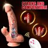 Automatic Thrusting Dildo Vibrator 7 Mode Suction Vibration Push Hands-free Realistic Vibration With Suction Cup Sex Toys For Adult 18