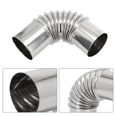 1x Stove Flue Steel Flue Pipe Chimney Liner Bend Multi Flue Stove Pipe Gas Water Heater Exhaust Pipe Vents Elbow Connector