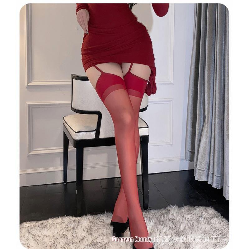 Women's Sexy Open Crotch Garter Stockings Bodysuit