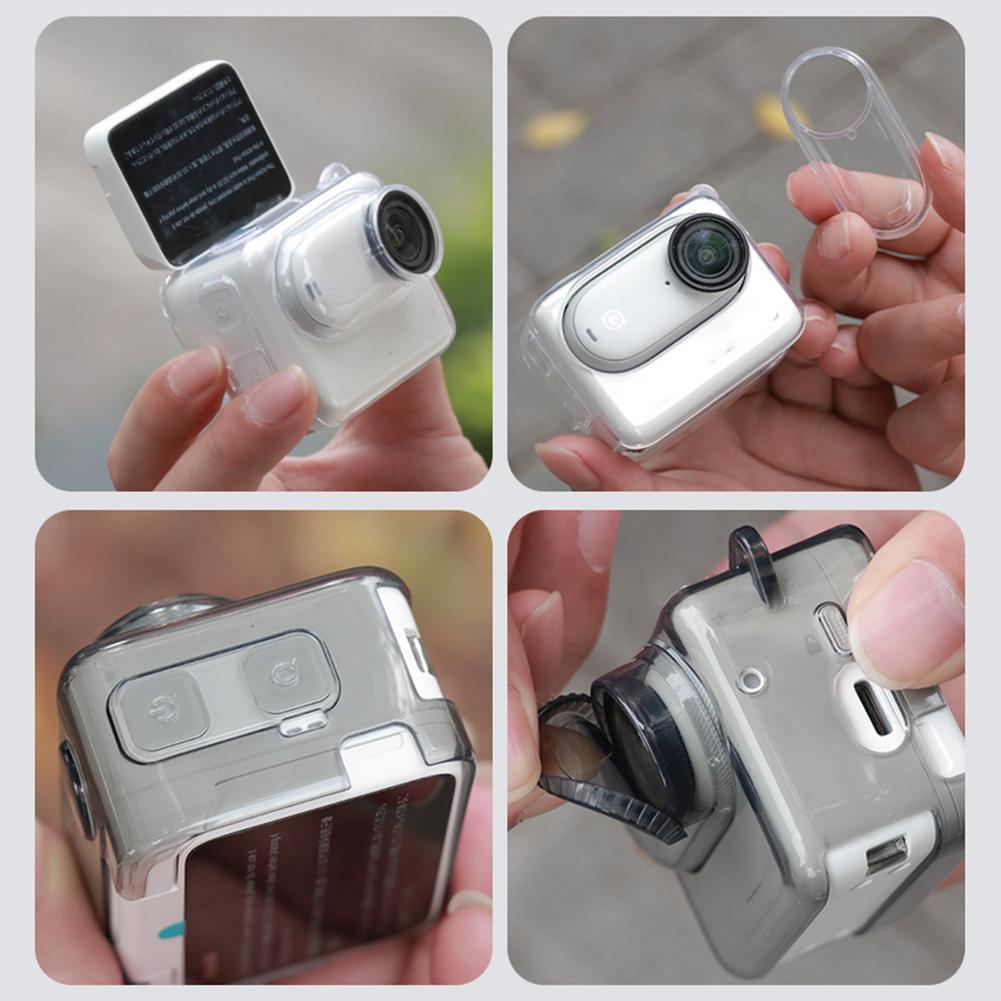 Transparent Case For Insta360 GO 3S Silicone Protective 3 Action Sleeve Cover Accessories Anti- Z1W7