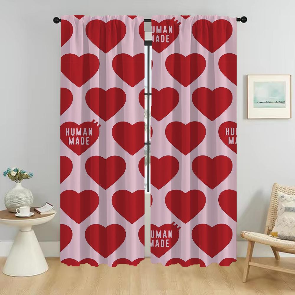 Blackout Curtains for Living Room Curtain H-human Mades Shades Home Interior Curtains 2 Pieces Tulle for Bedroom Partition Child