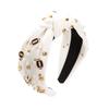 Hairband Football Decoration Headband for Women, Fashionable Fabric Wide-edge Hair Accessory