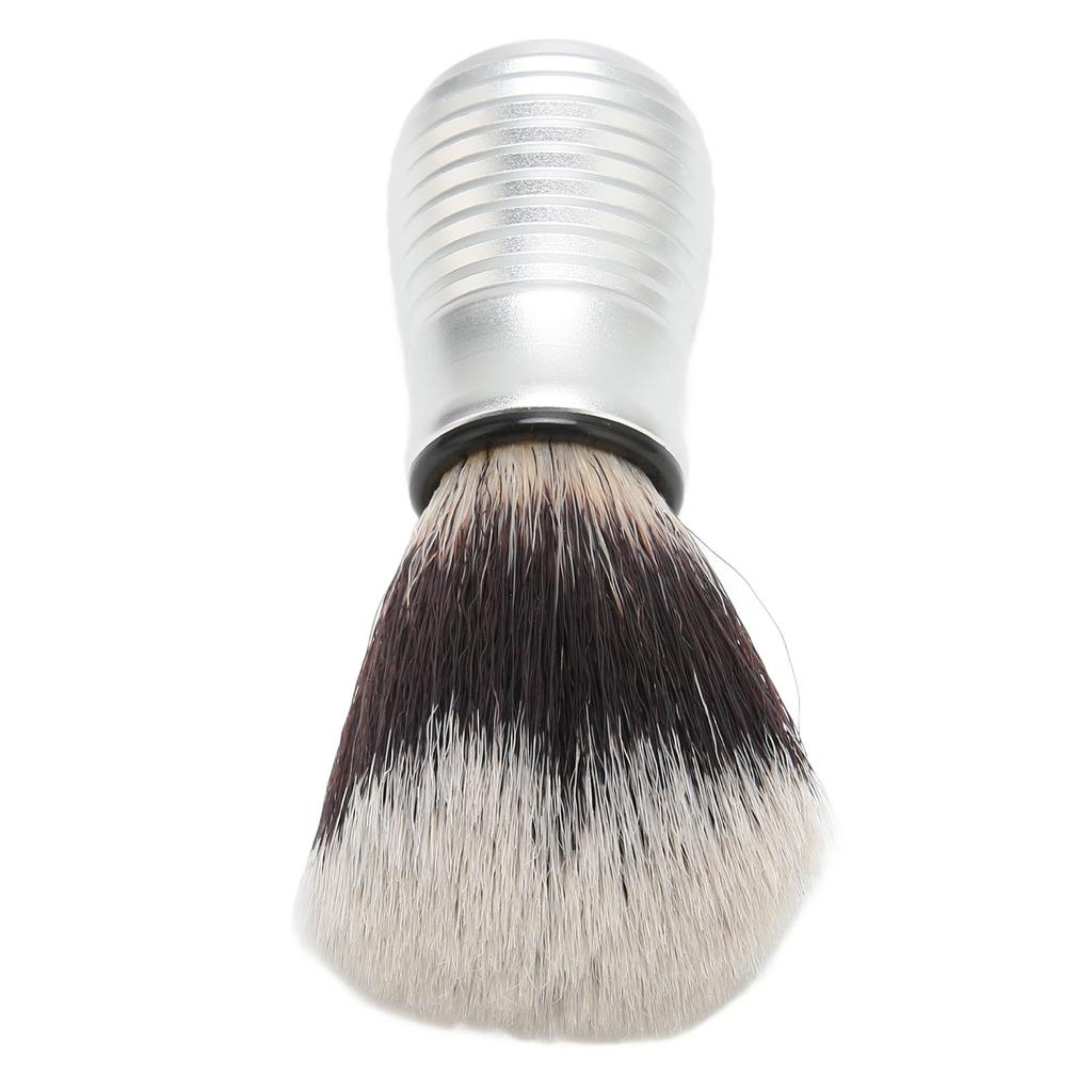Shaving Brush Quick Drying Easy Cleaning Lightweight Curved Aluminum Alloy Handle Hair Salon Tool