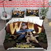 Wallace And Gromit Pattern Print Bedding Set With Multisize Options For Bedroom Use