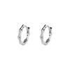 Fashion Temperament Silver Bamboo Earrings Light Luxury High Sense Personality Geometric Irregular Earrings Daily Versatile Earrings