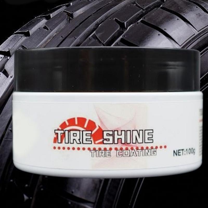 Car Tire Coating Wax Non-Greasy Protective Coating Restorer 100g Polish Car Tire Paste Automotive Maintenance Wax Black Tire Wax