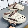 Fashion Trendy Men's Hollow Out Sandals Plus Size Dual Use Slippers Home Use Non-Slip Summer Beach Shoes EVA Sole Comfortable Wear