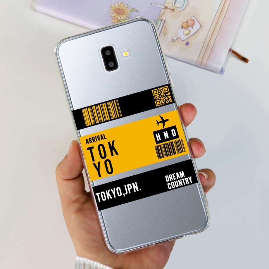 Silicone Phone Case For Samsung Galaxy J4 J6 Plus J8 2018 Oil Flower Fashion Soft Back Cover On Samsung J6 2018 J6+ J610F Case