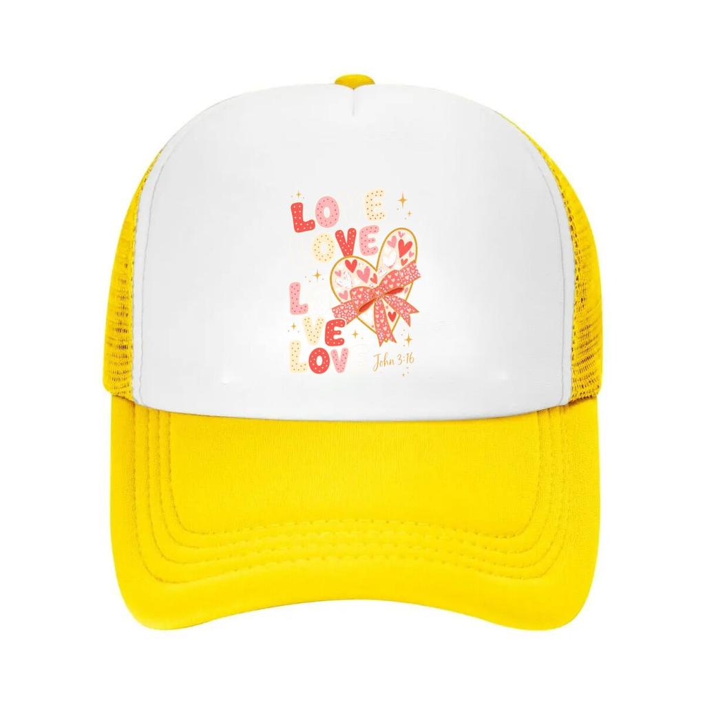 Layered Valentine Love Heart Bow Typ Mesh Baseball Cap Casual Hat Outdoor For Womens Unisex FeUnisex