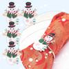 Kerst Set van 4, Metalen Sneeuwman Servetring Servet Servet Gesp