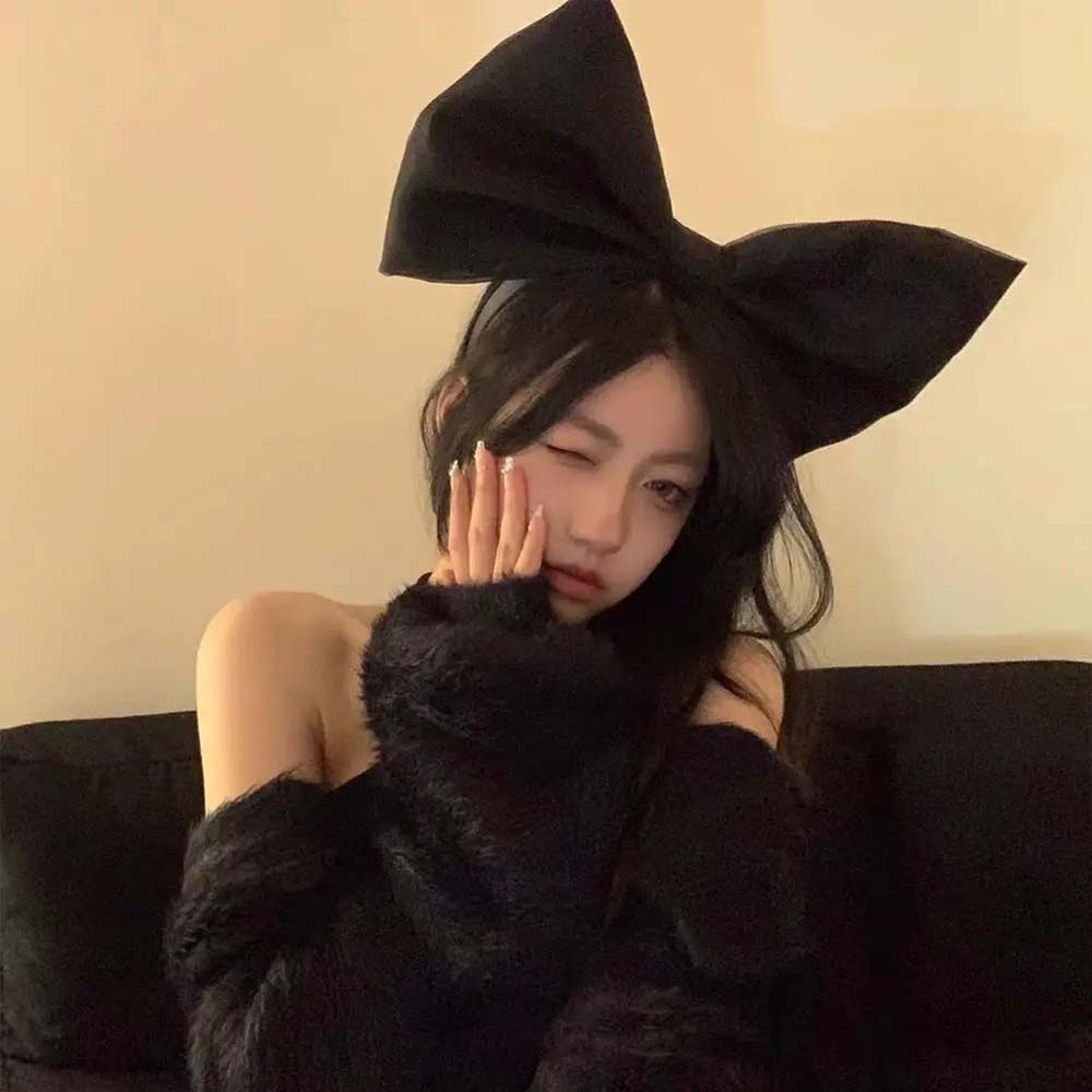 

Gauze Big Bow Hair Hoop Cute Pink Headband Hair Accessories: Cloth Knot Hairband Party