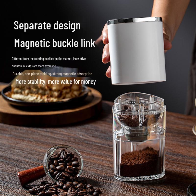 Portable Rechargeable Coffee Grinder: New Model with Hand-Crank & Electric Options for Freshly Ground Coffee