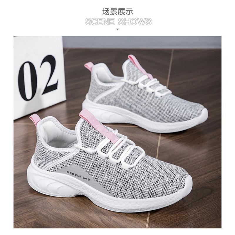 Spring New Travel Shoes Running Shoes Women's Flying Woven Breathable Sports Fitness Lightweight Casual Shoes