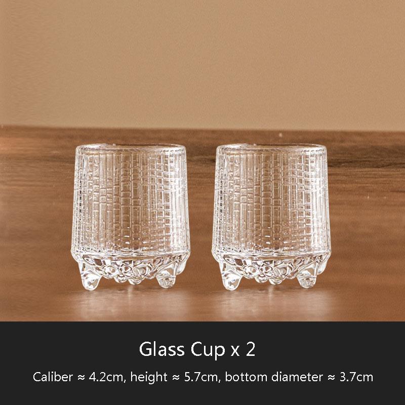 Transparent Glass Three Legged Cup Creative Small Capacity Baijiu Cup Foreign Wine Cup Tea Cups Irregular Drinking Utensils