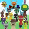 Sprunki Building Block Set Oren,Raddy,Clukr,Fun Bot,Vineria,Gray,Brud,Garnold OWAKCX,Sky,Mr. Sun Model Toys Kid Gifts