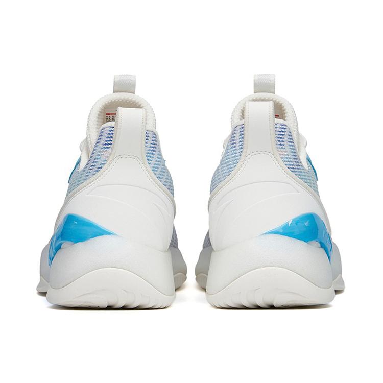 New Anta Light Cavalry 7 Wear Resistant Slip Resistant Low Top Performance Basketball Shoes Men's White Blue 112221606-5