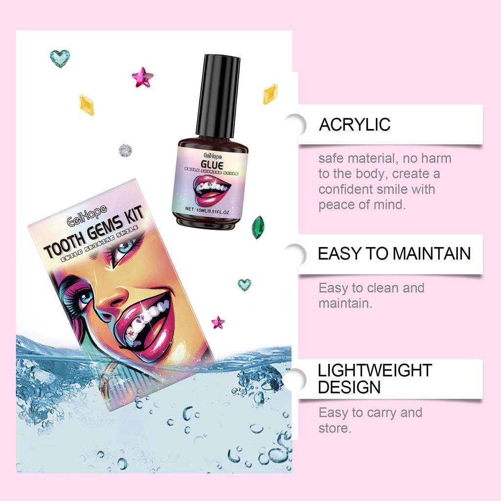 EELHOPE DIY Diamond Teeth Decoration Set – Shiny Smile Style Kit