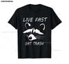 Expressionist Scream Shirt Raccoon Lovers Artistic Raccoon T-Shirt Unisex's Casual Street Style Stretch Round Neck Tee Shirt Summer