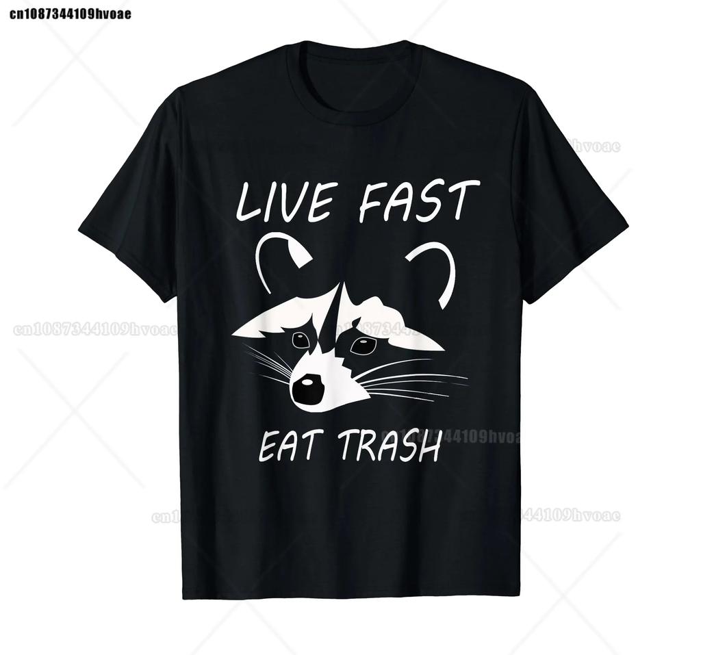 Expressionist Scream Shirt Raccoon Lovers Artistic Raccoon T-Shirt Unisex's Casual Street Style Stretch Round Neck Tee Shirt Summer
