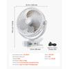 SucceBuy Plant/Portable Clip Rechargeable Fan USB Port with Circulation Mode Smart Control Powerful Oscillating Long Runtime