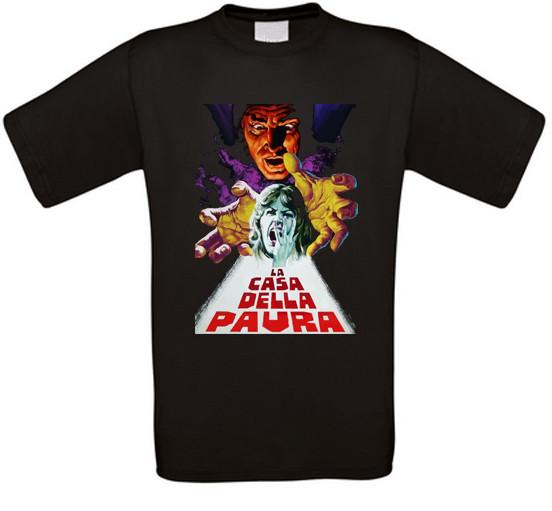 Casa della Paura Girl in Room 2a House of Fear Horror Cult Movie T-Shirt XXXXL