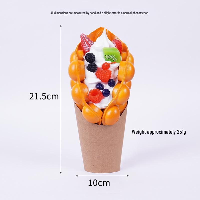 Espositore per Dolci alla Frutta con Waffle all'Uovo in Stile Hong Kong