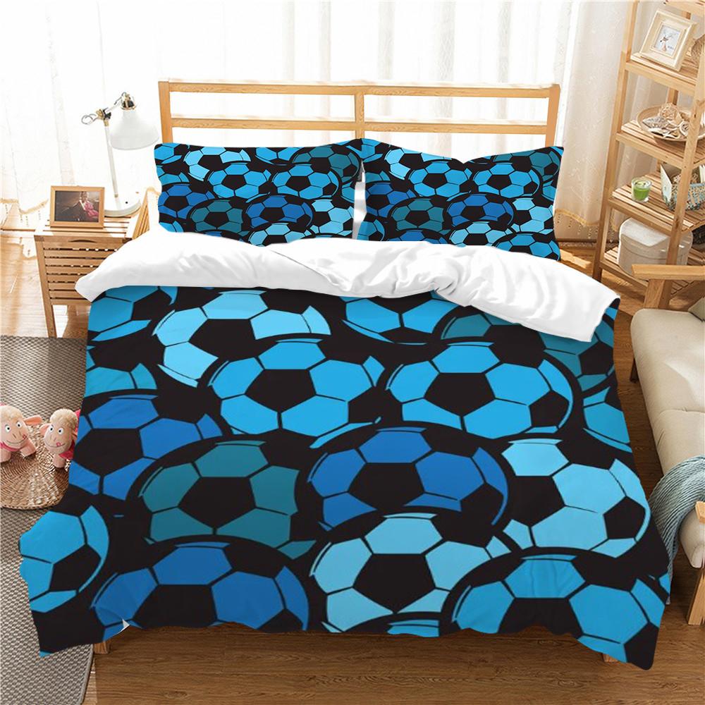 Unique Design Home Textiles Bedding Cover Set Football Painting  Bedclothes Vintage Comforter Duvet Cover Set