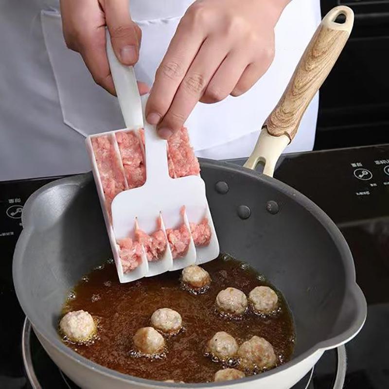 

Kitchen Creative Quadruple Meat Ball Maker, Бытовая форма для приготовления креветок, Процессор для начинки мяса белый