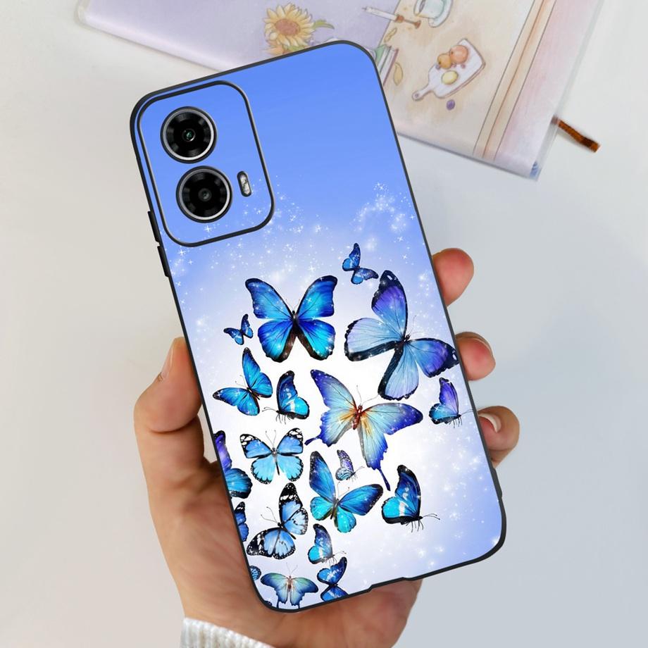 Stoßfeste Hülle für Motorola Moto G34 G24 Power Hülle Flüssigsilikon Schwarz Coque für Moto G34 MotoG24 Motorola G24 Power Fundas