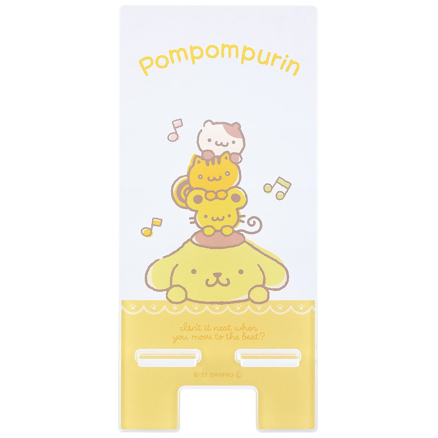 Gourmandies Акриловая подставка для смартфона с персонажами Sanrio Помпомпурин Желтая SANG-125PN