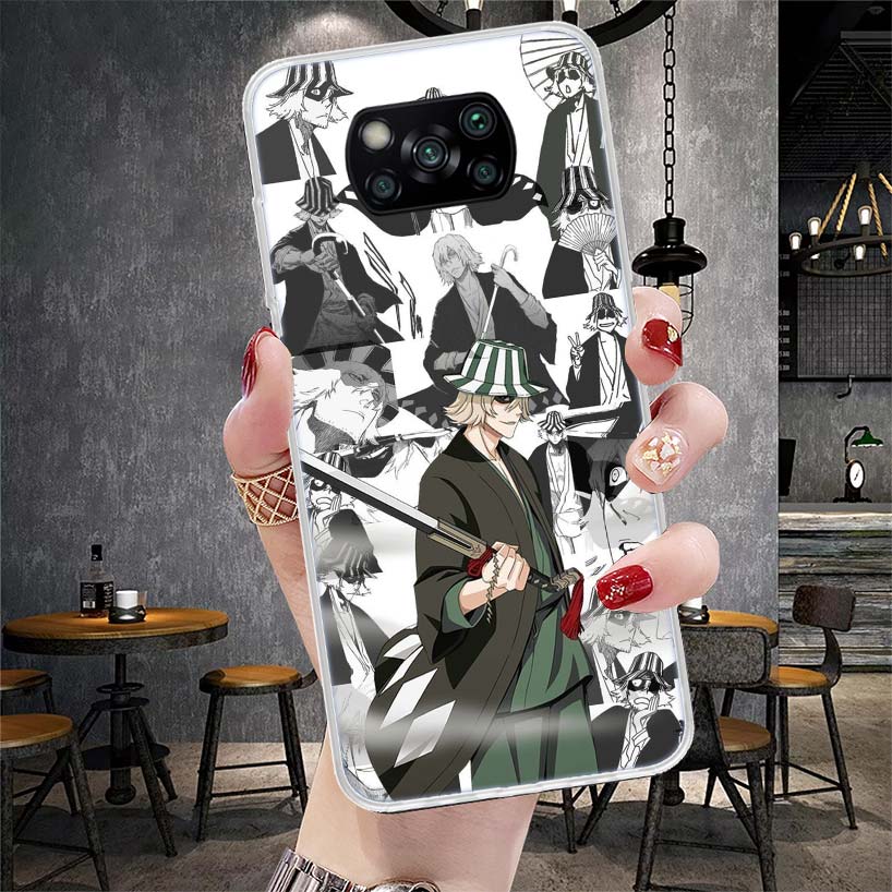 Bleach Kisuke Urahara Soft Phone Case For Xiaomi Redmi 15C 15 13C 13 Poco X5 X6 X7 F7 Ultra M7 12C 12 10 10C 9C 9A 9T 9 Fundas P