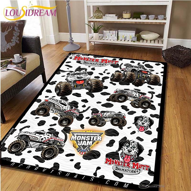 Monster Jam Truck Game Carpet for Living Room Bedroom Rug Kitchen Kids Door Unslip Floor Mat Birthday gift photography props Rug