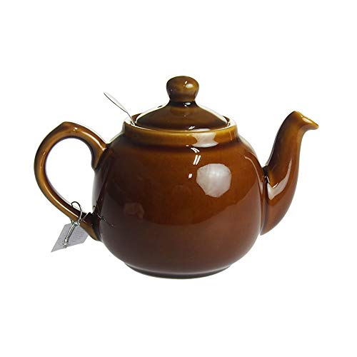 LONDON POTTERY Farmhouse Teapot, 2-Cup, Rockingham Brown, 580131