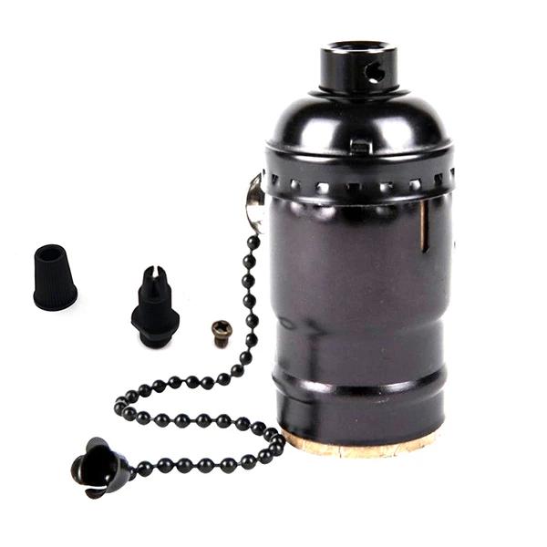 Suport lampă vintage Cablu Suport lampă Comutator cu buton Accesorii de iluminat Edison Vintage Suport lampă din cupru E27 Bar Restaurant