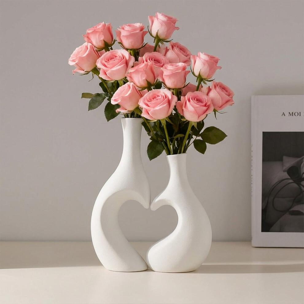 Plastic Vase Set Non-Fragile Decorative Art for Tabletop Decoration, Wedding Gift, Housewarming Present, for Living Room, Bedroom, Office Decor