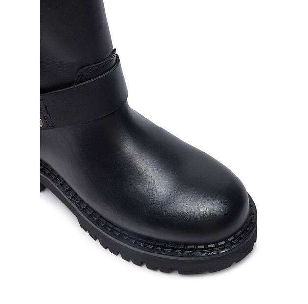 Ботильоны Tommy Jeans Tjw Urban Biker Boot Leather EN0EN02728 Black