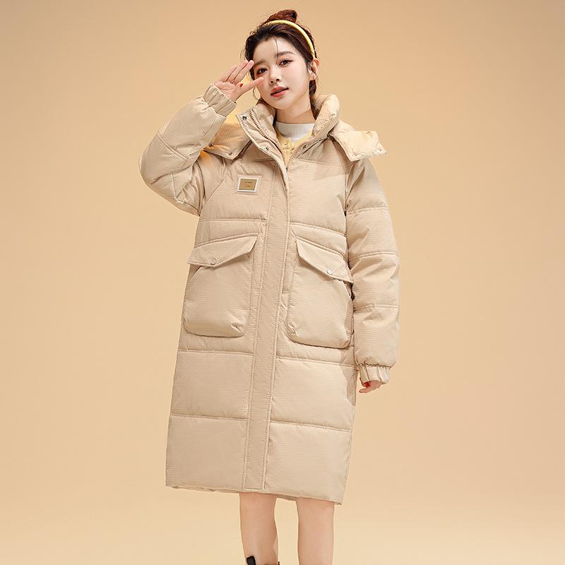 Chinese opera long knee-length cotton-padded clothes, winter new thickened couple coats, women's small cotton-padded clothes