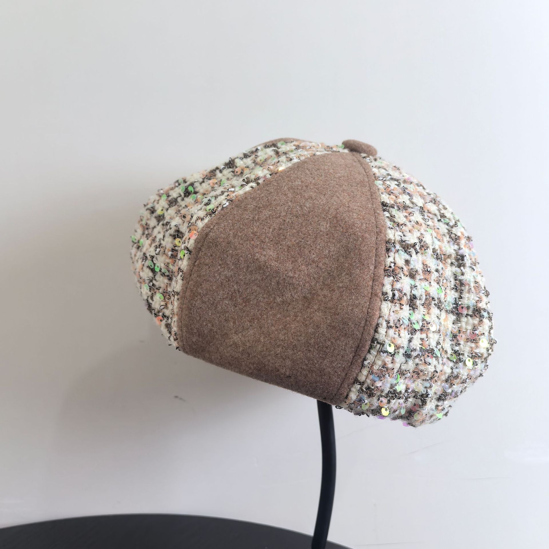 

Французский темперамент универсальный дорожный художник шляпа британский стиль шляпа женская осень и зима классика ретро уличный снимок клетчатый берет M（56-58cm） хаки