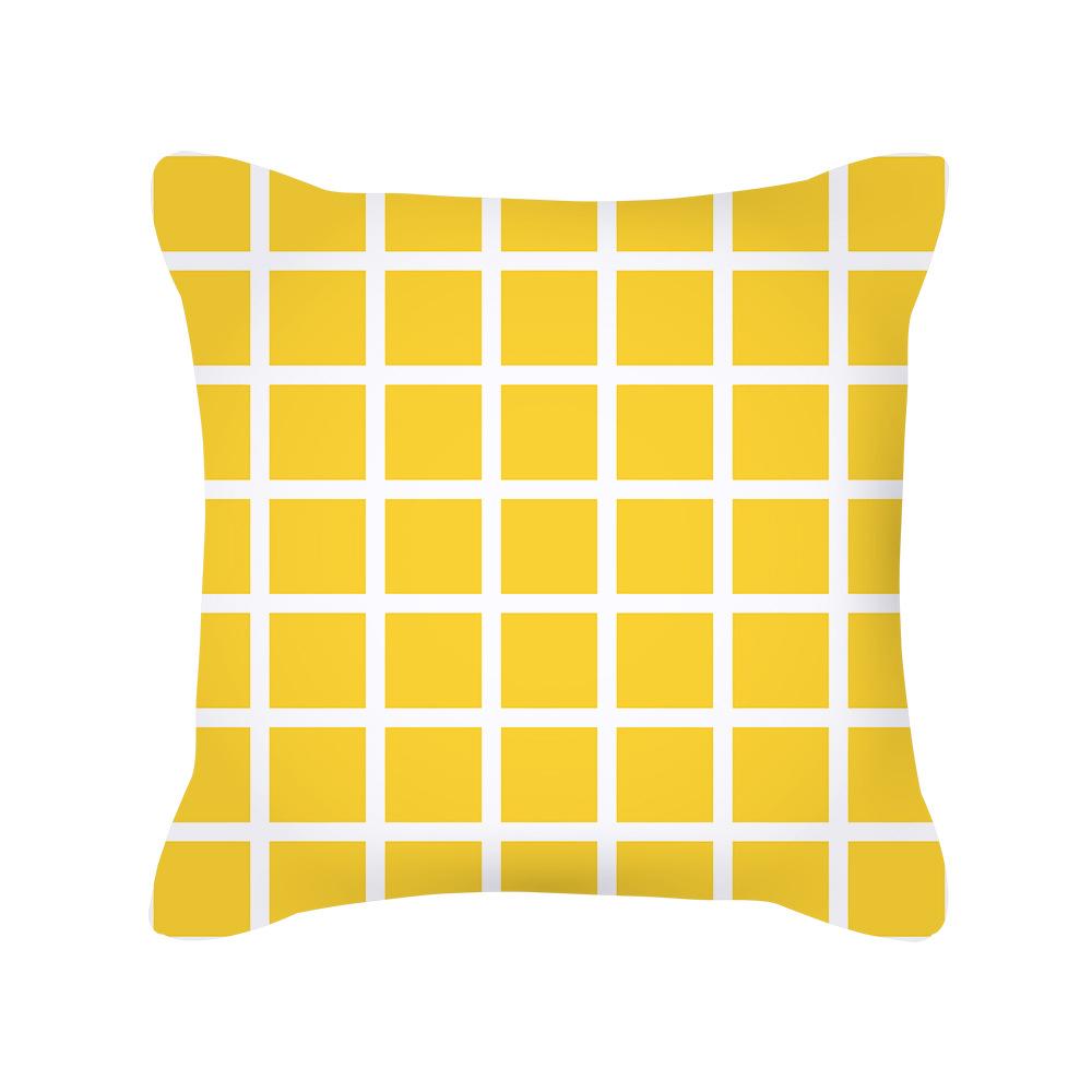 Modern Simple Geometric Pillow Nordic Style Peach Skin Bedside Cushion Cover Waist Pillow Cover New Home
