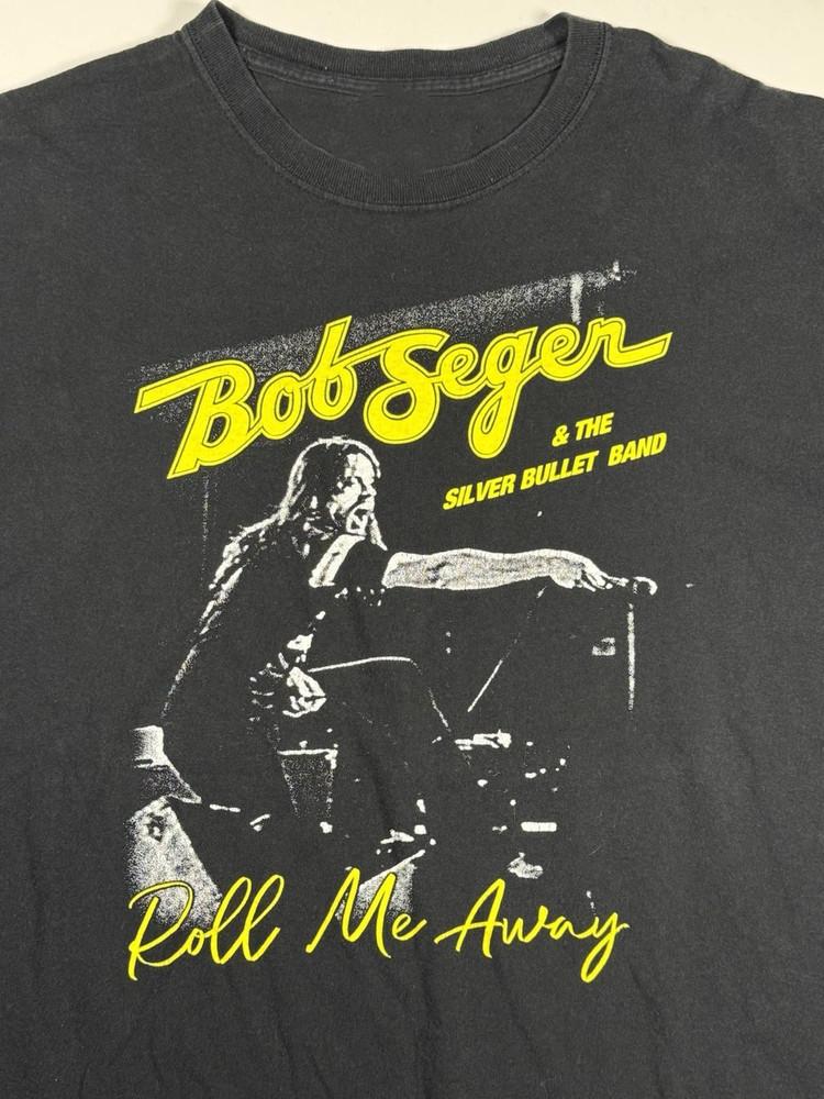 

Bob Seger & The Silver Bullet Band Roll Me Away Tour Cotton S-5XL T Shirt BT746 Unisex T-Shirt XXXL