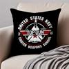 Action Adventure Movie TTop Gun Cushion Cover Pillowcase Antidustmite Invisible Zipper Short Plush Sofa Cushion
