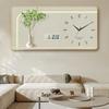 Nordic Cream Style Restaurant Decoration Clock Elephant Perpetual Calendar Clock Fresh Green Plant Living Room Background Wall Wall Clock