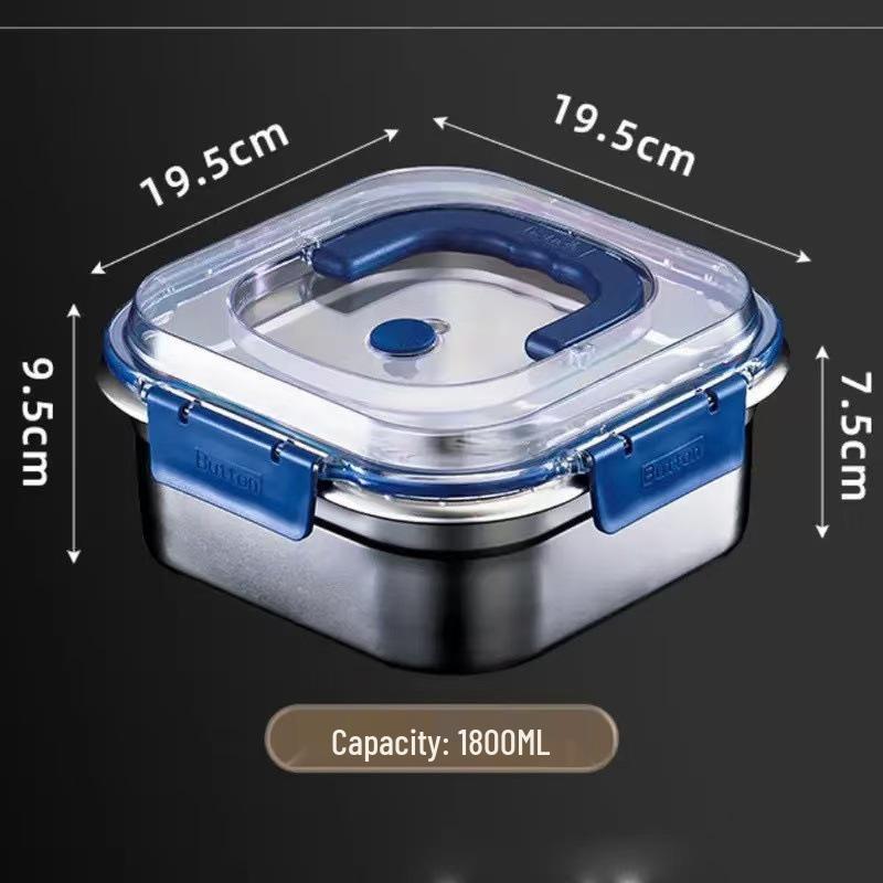 

Герметичный контейнер для хранения продуктов из нержавеющей стали - Подходит для микроволновой печи и индукционной плиты, Портативный, С разделителями, Чаша с защитой от протекания для многократного использования